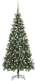 vidaXL Χριστουγεννιάτικο Δέντρο Τεχνητό με LED & Μπάλες 210 εκ.