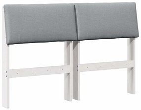 vidaXL Ταπετσαρισμένο κεφαλάρι Ανοιχτό γκρι 120 cm