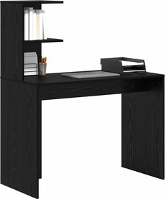 vidaXL Γραφείο Μαύρη Οξυά 102 x 50 x 124 cm Επεξεργασμένο Ξύλο