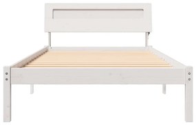 VidaXL Σκελετός Κρεβατιού Λευκό 75 x 190 cm Στερεά ξυλεία πεύκου