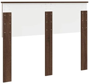 vidaXL Κεφαλάρι με κεφαλάρι Καφέ δρυς 135 cm Επεξεργασμένο ξύλο