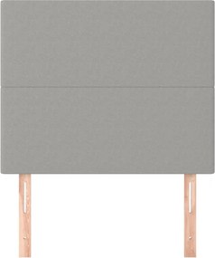 vidaXL Κεφαλάρι Ανοιχτό Γκρι 80x5x118/128 εκ. Ύφασμα