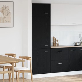 vidaXL Ντουλάπα Ψυγείου σε Μαύρη Δρυς - 60x57x207 εκ, Ξύλινη Κατασκευή