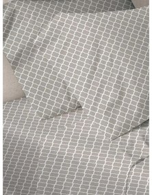 Σετ Σεντόνια Menta Εμπριμέ 530 Grey Υπέρδιπλο (220x250)
