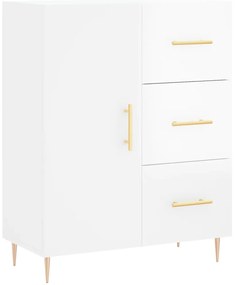 vidaXL Ντουλάπι Γυαλιστερό Λευκό 69,5x34x90 εκ. Επεξεργασμένο Ξύλο