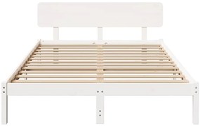 vidaXL Σκελετός Κρεβατιού Λευκό 160 x 200 cm Μασίφ ξύλο πεύκου