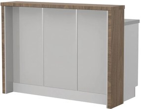 Πάγκος νησίδας Modena-Μήκος: 150 εκ.-Γκρι ανοιχτό-Carini Wallnut