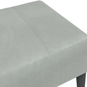 vidaXL Υποπόδιο Ανοιχτό Γκρι 77x55x31 εκ. Βελούδινο