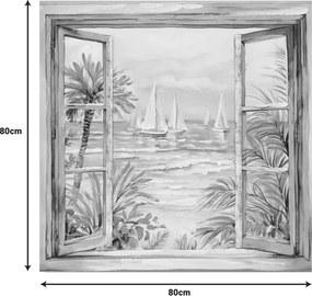 Πίνακας σε καμβά Deive 3D Inart 80x3x80εκ