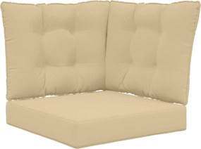 vidaXL Μαξιλάρι Καναπέ Εξωτερικού Χώρου 3 pcs Μπεζ Πολυεστέρας