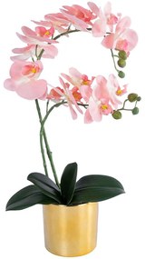 Τεχνητό Φυτό Σε Κασπώ Orchid 21129 Φ26x43cm Multi-Fuchsia GloboStar Clay,Fabric