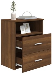 vidaXL Κομοδίνα 2 τεμ. Καφέ Δρυς 50 x 32 x 60 εκ.