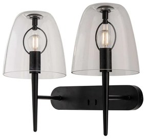 Φωτιστικό Τοίχου - Απλίκα Ares I-ARES-AP2-TR 2xE14 42x33,7cm Clear Luce Ambiente Design Glass