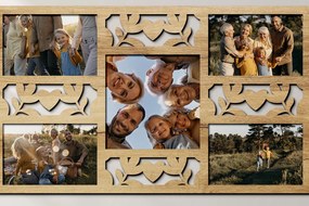 Intra απο ξύλο plywood 3mm-4mm πάχος με τρισδιάστατη οικογενειακή κορνίζα φωτογραφιών Δίασταση 12x20 cm INTRAFABR-72110094