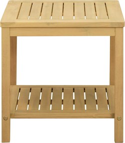vidaXL Τραπεζάκι Πλευράς Φυσικό Λάδι 45 x 45 x 45 cm