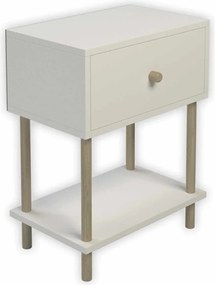 Κομοδίνο Λευκό LIFLILO 50x32x64.4