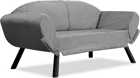 Διθέσιος Καναπές Κρεβάτι Γκρι GENZO 177x75x87