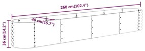 ΖΑΡΝΤΙΝΙΕΡΑ ΓΚΡΙ 260X40X36 ΕΚ. ΑΤΣΑΛΙ ΜΕ ΗΛΕΚΤΡ. ΒΑΦΗ ΠΟΥΔΡΑΣ 318879