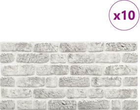 vidaXL Πάνελ τοίχου 10 pcs Ανοιχτό γκρι 100 x 50 cm Αφρός EPS