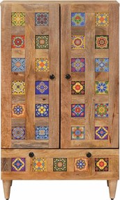vidaXL Highboard Φυσικό 60 x 33,5 x 100 εκ. Στερεό ξύλο μάνγκο