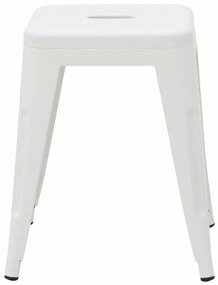 Σκαμπό Utopia pakoworld μέταλλο σε λευκή ματ απόχρωση 30x30x45εκ