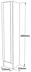 Ντουλάπι-στήλη Xara sonoma 35.5x35.5x180εκ 35.5x35.5x180 εκ.