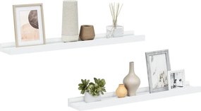 vidaXL Ράφια για Κορνίζες 2 τεμ. Λευκά 60 x 9 x 3 εκ. από MDF
