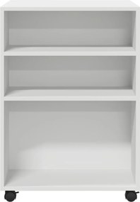 vidaXL Βοηθητικό Τραπέζι με Ρόδες Λευκό 55x60x78 εκ. Επεξεργ. Ξύλο