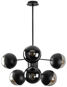 Φωτιστικό Οροφής Karsor 584TTM1258 64x64x79cm 6xE27 40W Black Opviq