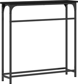 vidaXL Τραπέζι κονσόλας Μαύρη Οξυά 75 x 19,5 x 75 εκ.