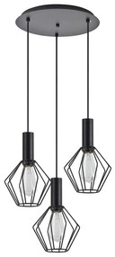 Φωτιστικό Οροφής Τρίφωτο Homelighting 77-8530 Black