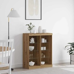 vidaXL Μπουφές με LED Φώτα Artisan Oak 41x37x100 εκ.