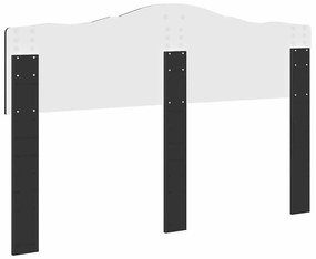vidaXL Κεφαλάρι Μαύρη Οξυά 140 cm Επεξεργασμένο ξύλο