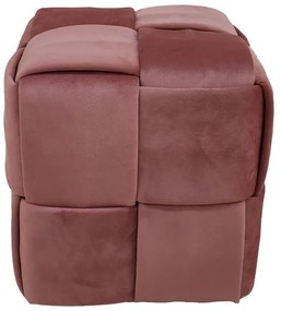 Σκαμπό Jisko pakoworld σάπιο μήλο βελούδο 38x38x40εκ