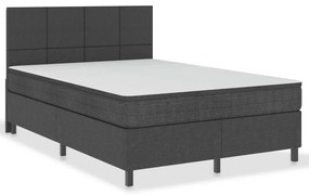 vidaXL Κρεβάτι Boxspring Σκούρο Γκρι 160 x 200 εκ. Υφασμάτινο
