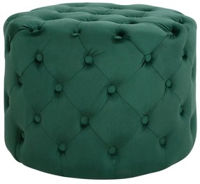 Σκαμπό KASSIE τύπου CHESTERFIELD Βελούδο Κυπαρισσί Φ60x43Υ εκ. 60x60x43 εκ.