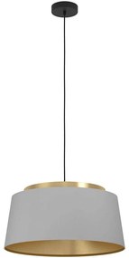 Φωτιστικό Οροφής Almerimar 390173 Φ54,5x150cm 3xE27 40W Grey-Brass Eglo Ατσάλι,Ύφασμα