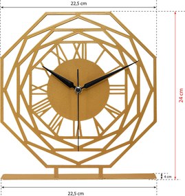 Διακοσμητικό Ρολόι Χρυσό REPIDO 25x1,5x23