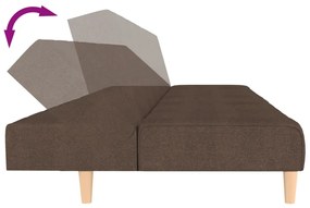 vidaXL Καναπές Κρεβάτι Διθέσιος Taupe Υφασμάτινος