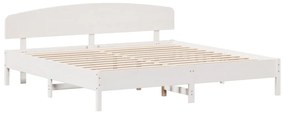 vidaXL Σκελετός Κρεβ. Χωρίς Στρώμα Λευκό 180x200 εκ Μασίφ Πεύκο
