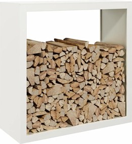 vidaXL Ράφι Καυσόξυλων Λευκό 100x40x100 εκ. Ατσάλινο