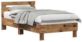 vidaXL Κρεβάτι από Παλιό Ξύλο 90x190 cm - Φτιαγμένο από Μηχανικά Ξύλα