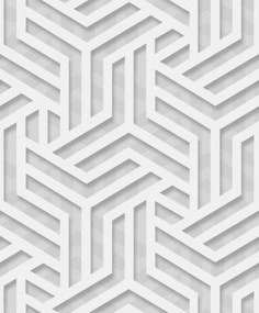 Ταπετσαρία Τοίχου Maze Λευκή M35000 53 cm x 10 m