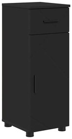 vidaXL Σετ Επίπλων Μπάνιου με συρτάρι 4 pcs Μαύρο 30 x 35 x 192 εκ.