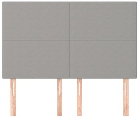 vidaXL Κεφαλάρια Κρεβατιού 4 τεμ. Αν. Γκρι 72x5x78/88 εκ. Υφασμάτινα