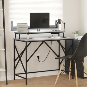 vidaXL Γραφείο Γκρι sonoma 100 x 50 x 86.5 εκ Επεξεργασμένο ξύλο