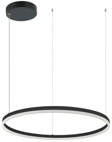 Φωτιστικό Οροφής Κύκλος 20262 Led 3000K 55W Φ80cm Black Matt Aluminum,Acrylic