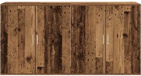 vidaXL Πλαϊνό γραφείο 2 pcs Παλιό ξύλο 79 x 38 x 80 εκ.