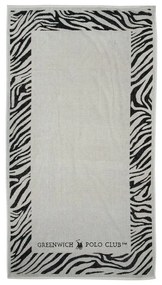Πετσέτα Θαλάσσης 3885 Ivory-Black Greenwich Polo Club Θαλάσσης 90x170cm 100% Cotton