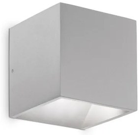 Απλίκα Φωτιστικό Τοίχου LED 8,5W IP54 4000K Rubik Ideal Lux-326856-Γκρι 326856